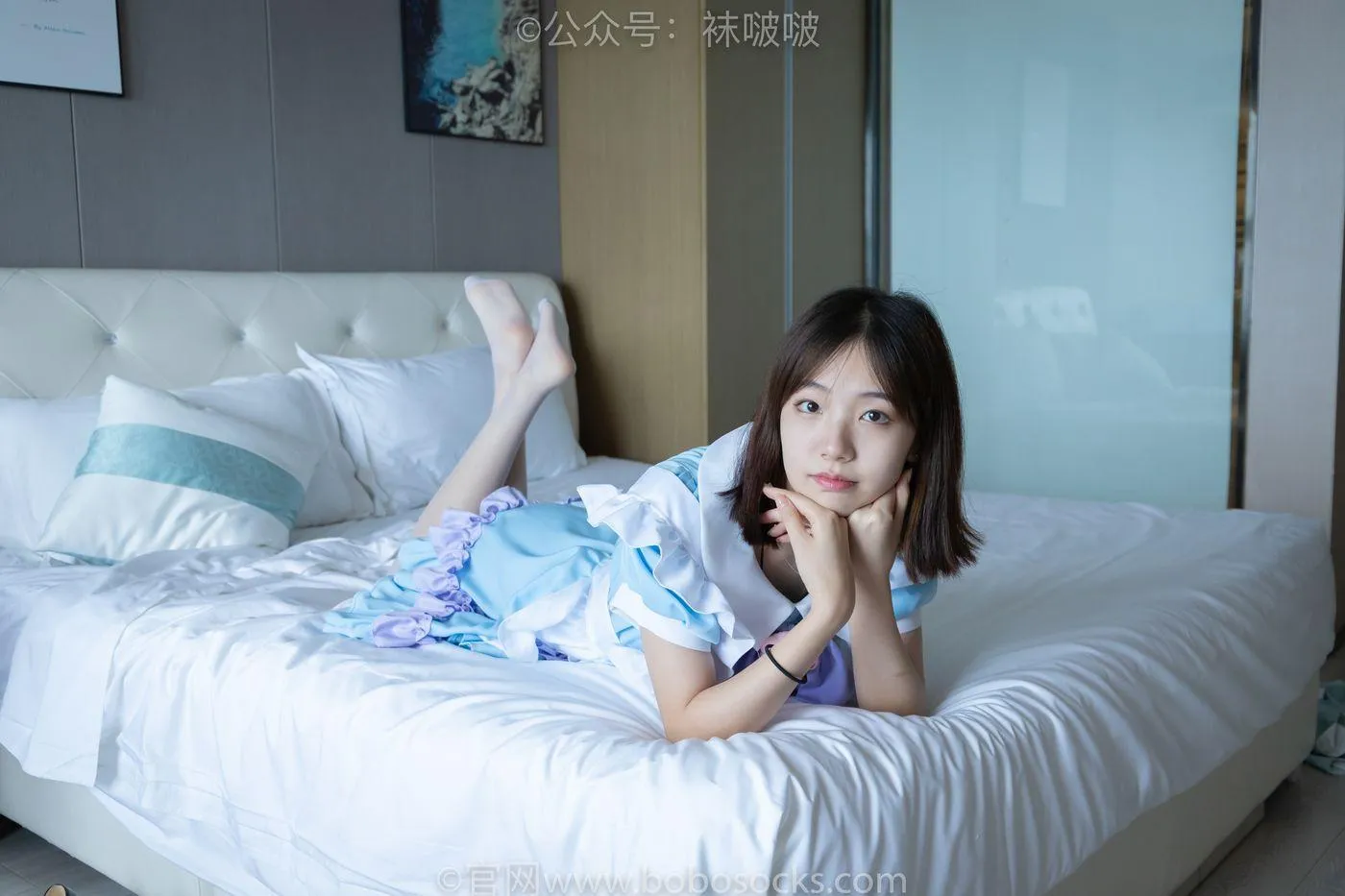 [BoBoSocks袜啵啵]NO.066 小甜豆-女仆装、高跟鞋、薄白丝 [134P]插图3